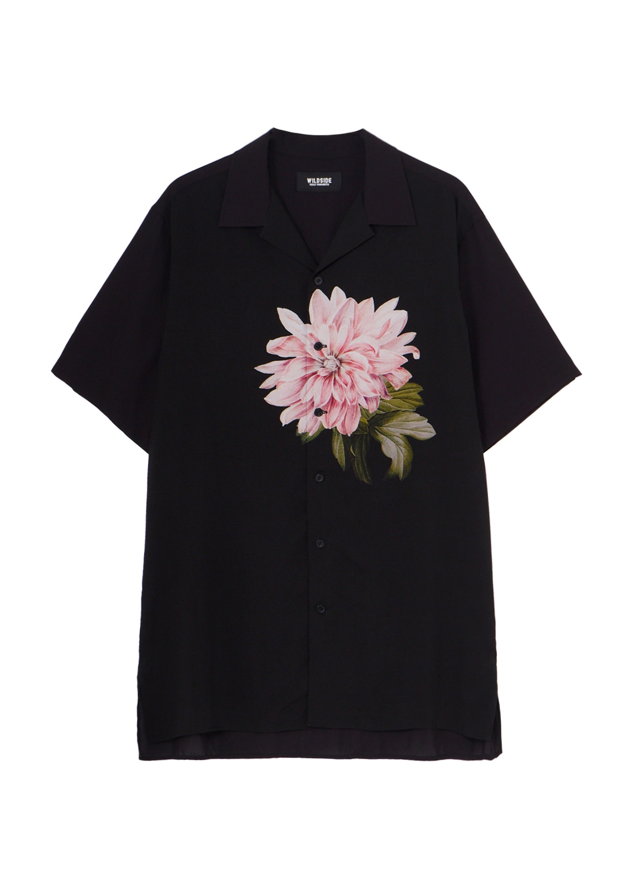 [8 July 12:00 JST release]Pink Dahlia Print Open Collar Short Sleeve Shirt