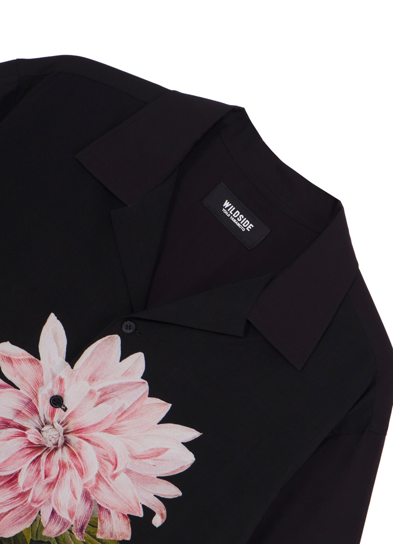 [8 July 12:00 JST release]Pink Dahlia Print Open Collar Short Sleeve Shirt_3