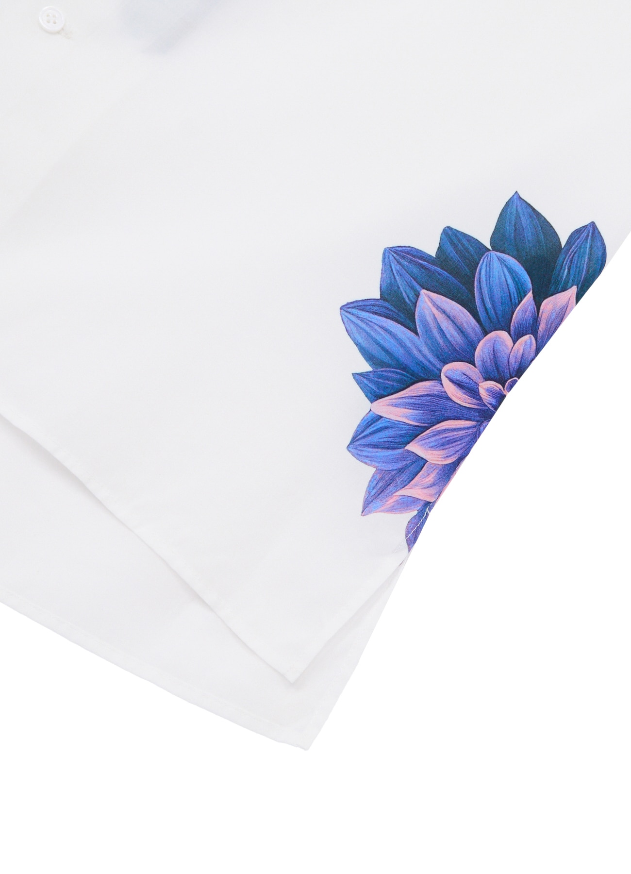 [15 July 12:00 JST release]Blue Dahlia Print Open Collar Short Sleeve shirt_5