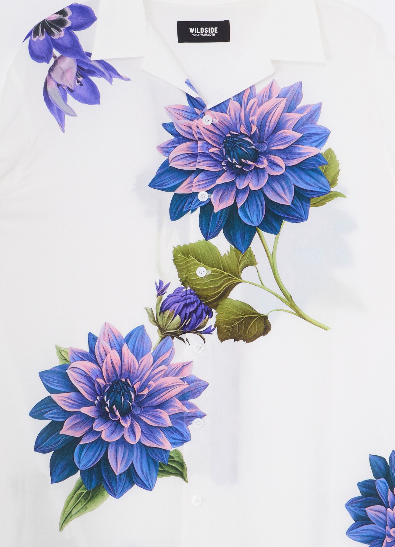 [15 July 12:00 JST release]Blue Dahlia Print Open Collar Short Sleeve shirt_6