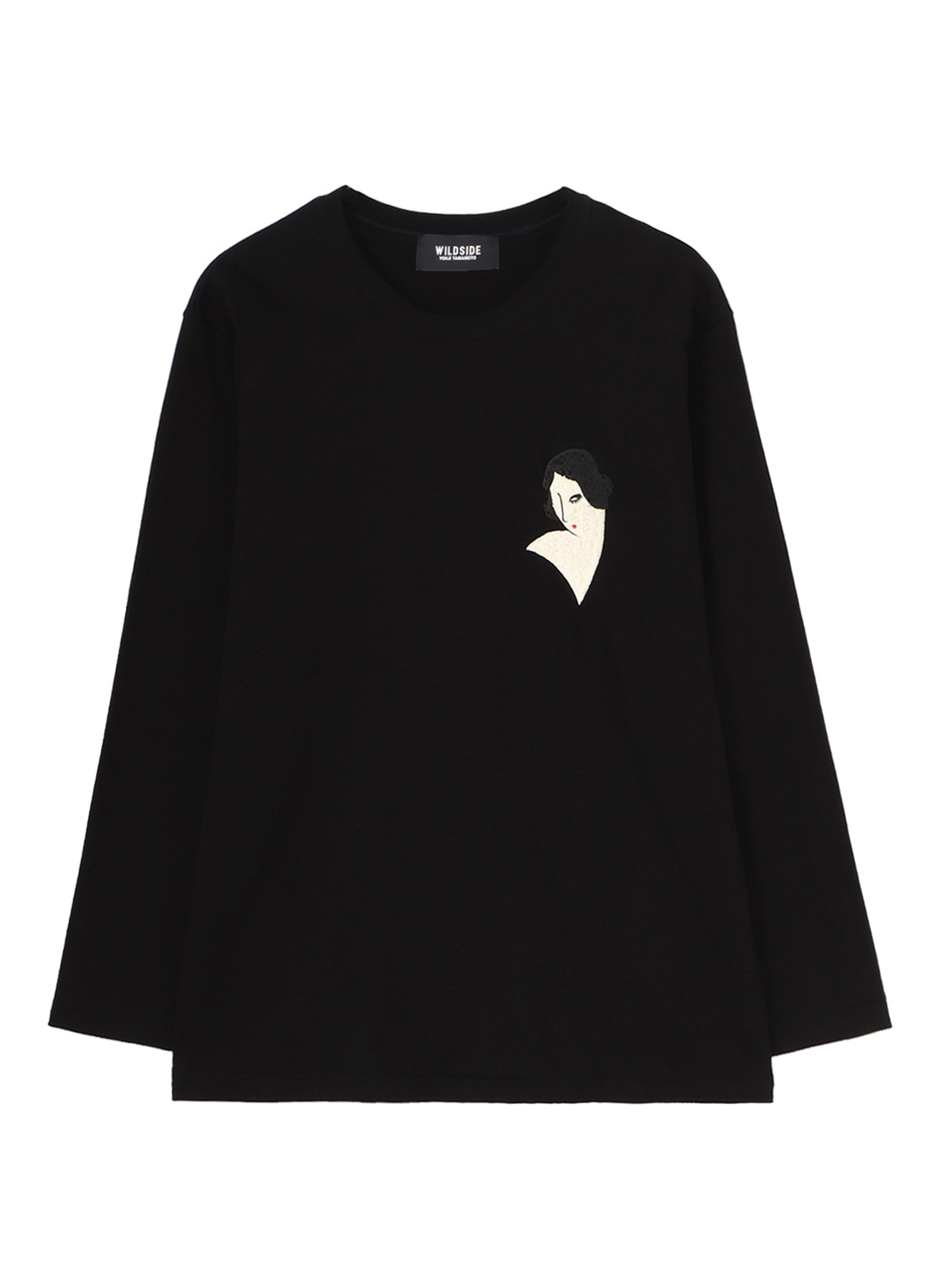 [10 June 12:00 JST release]Night Beauty Portrait Embroidery Long Sleeve T-Shirt