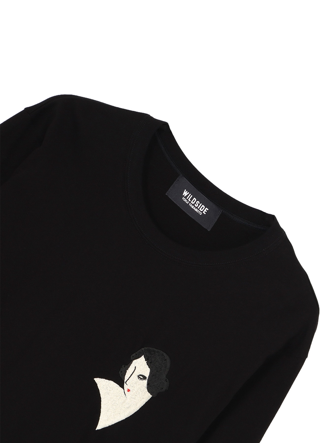[10 June 12:00 JST release]Night Beauty Portrait Embroidery Long Sleeve T-Shirt_3