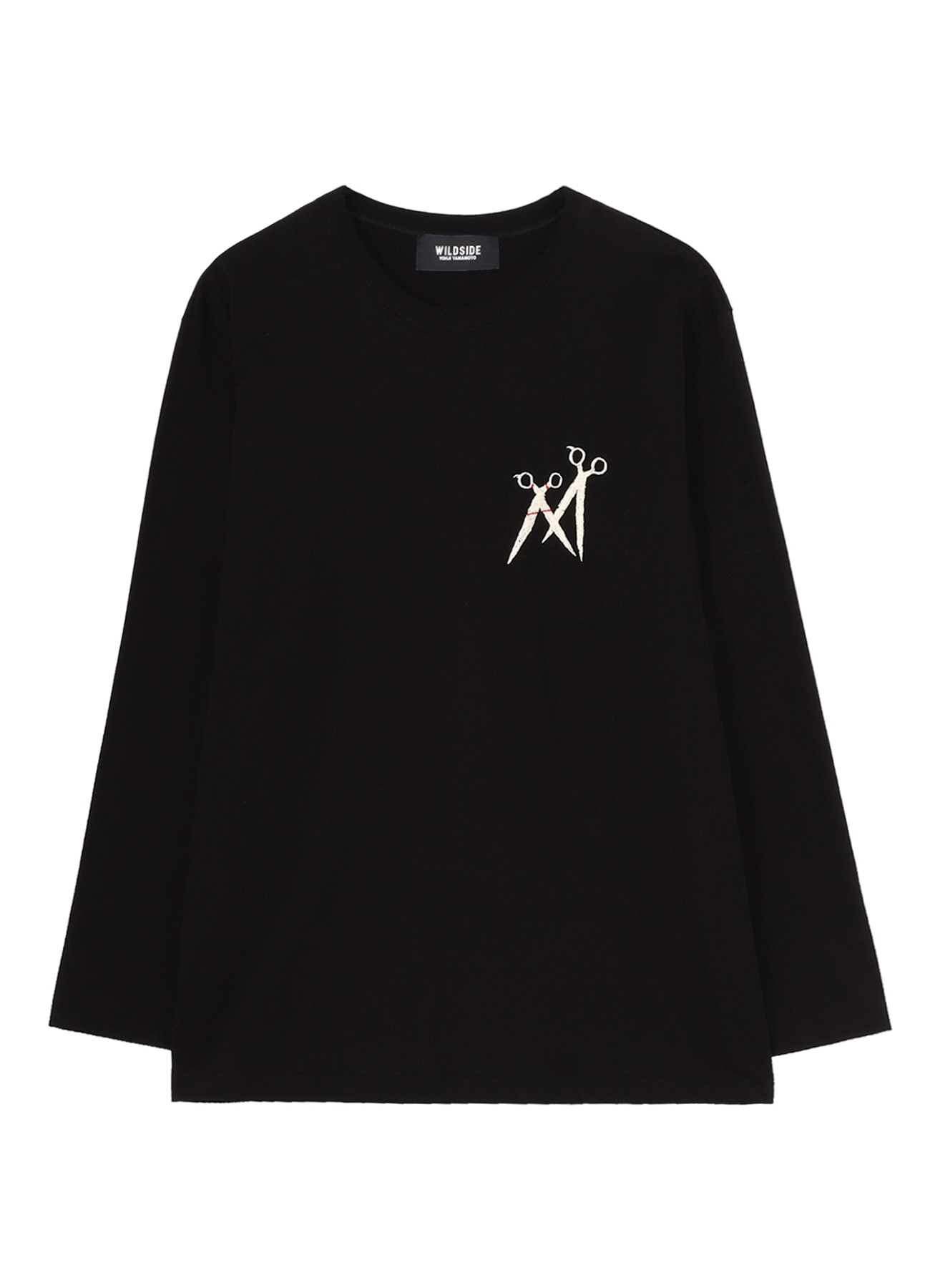 [10 June 12:00 JST release]Scissors Embroidery Long Sleeve T-Shirt