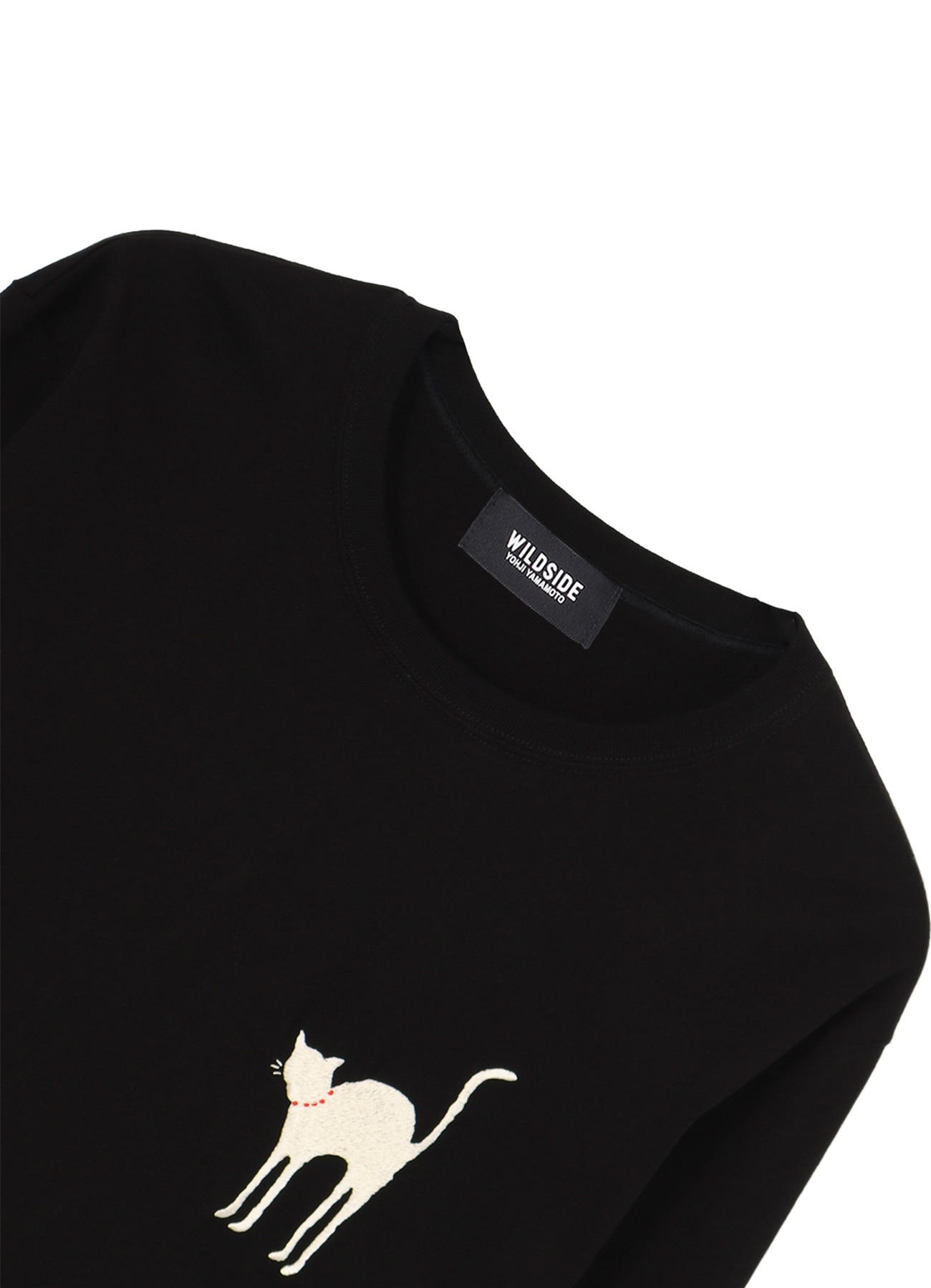 [10 June 12:00 JST release]Cat Shadow Graphic Embroidery Long Sleeve T-Shirt_3