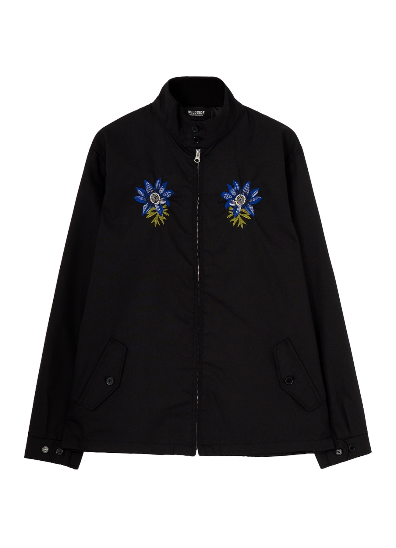 [6 June 12:00 JST release] T/C Flower Embroidery Harrington Jacket(ANEMONE BLUE)