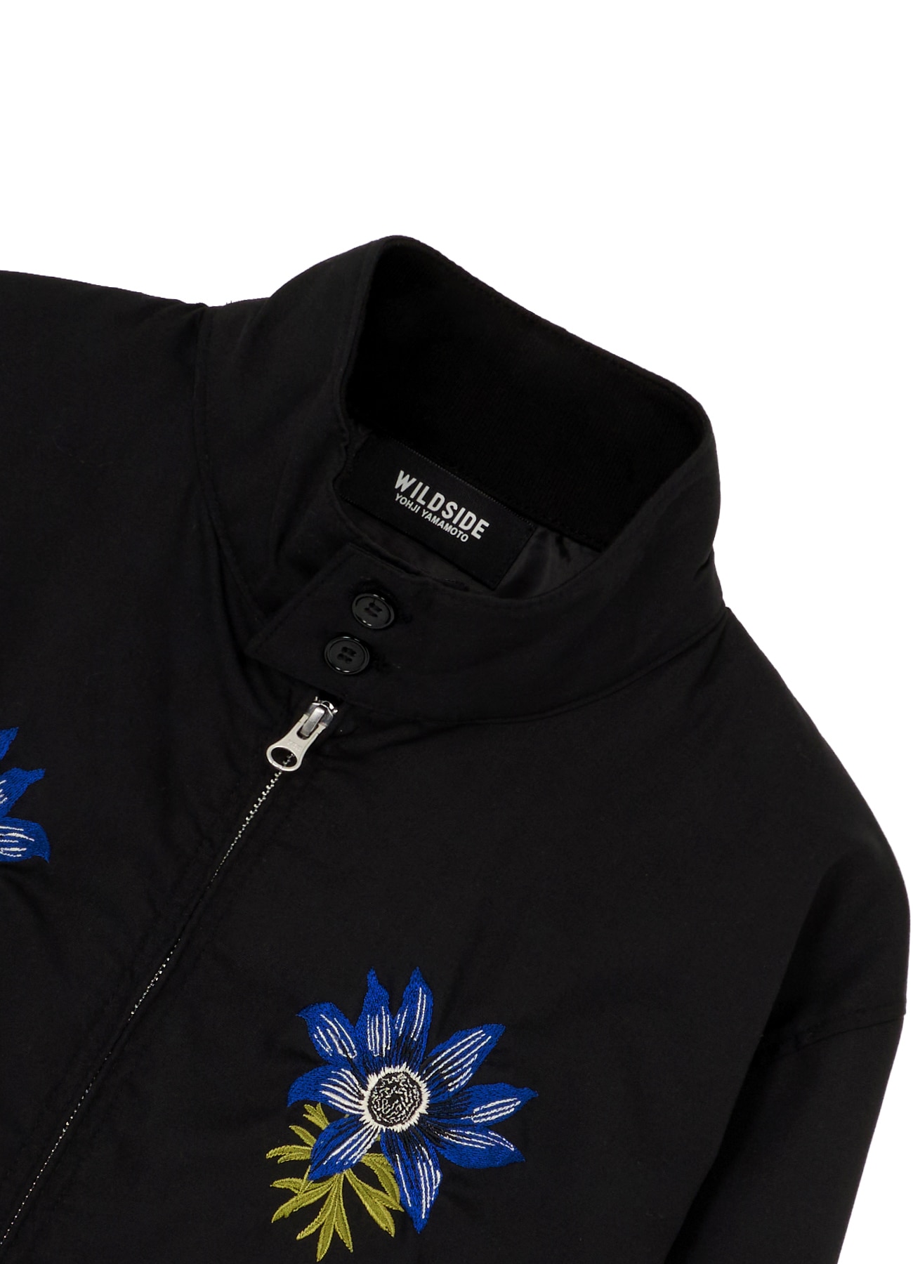 [6 June 12:00 JST release] T/C Flower Embroidery Harrington Jacket(ANEMONE BLUE)_4