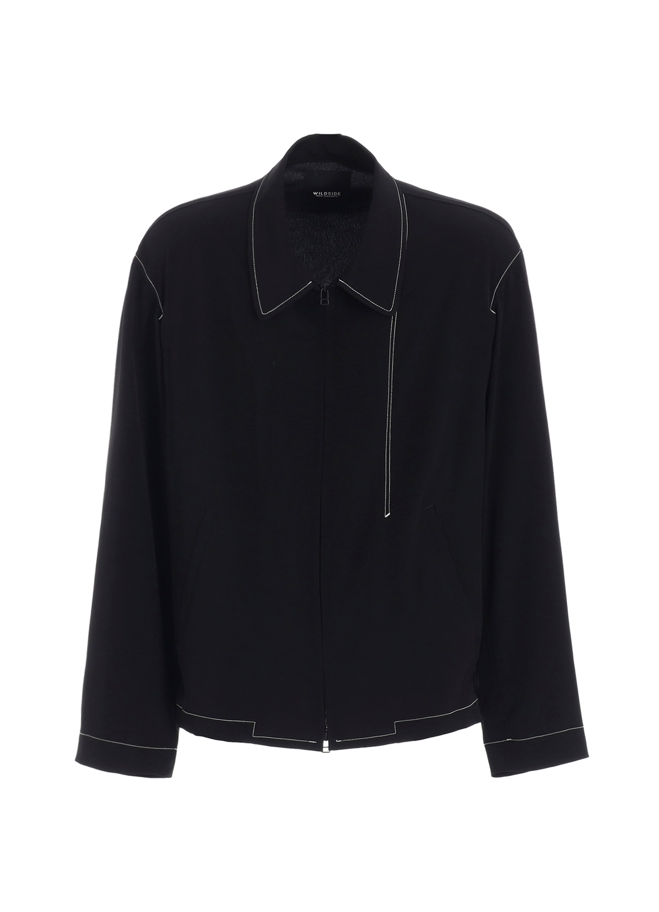 Ta/Pe Crepe de Chine Zip Up Blouson