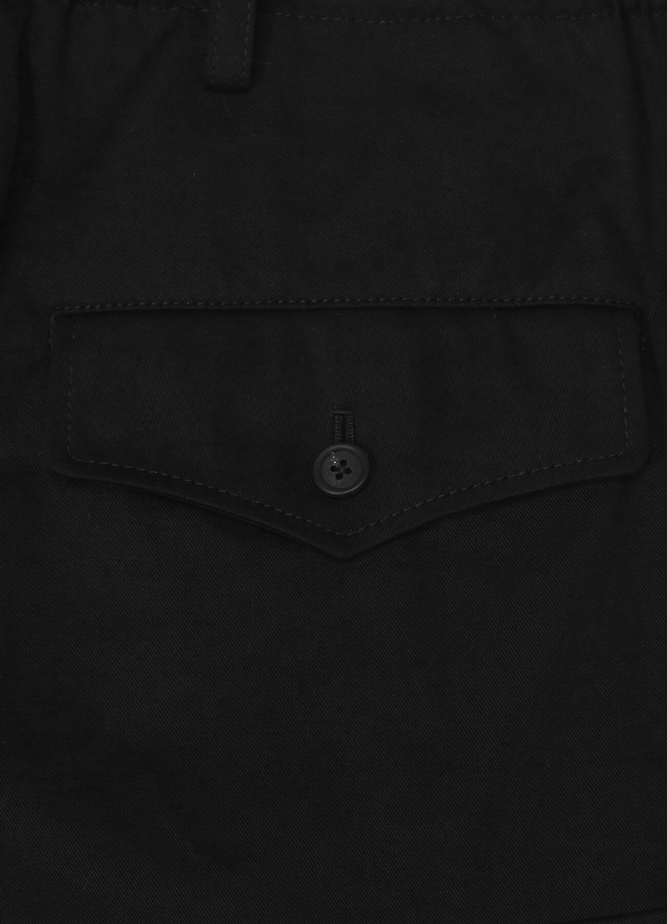 Cotton Chino Cargo Pants (Black)_11