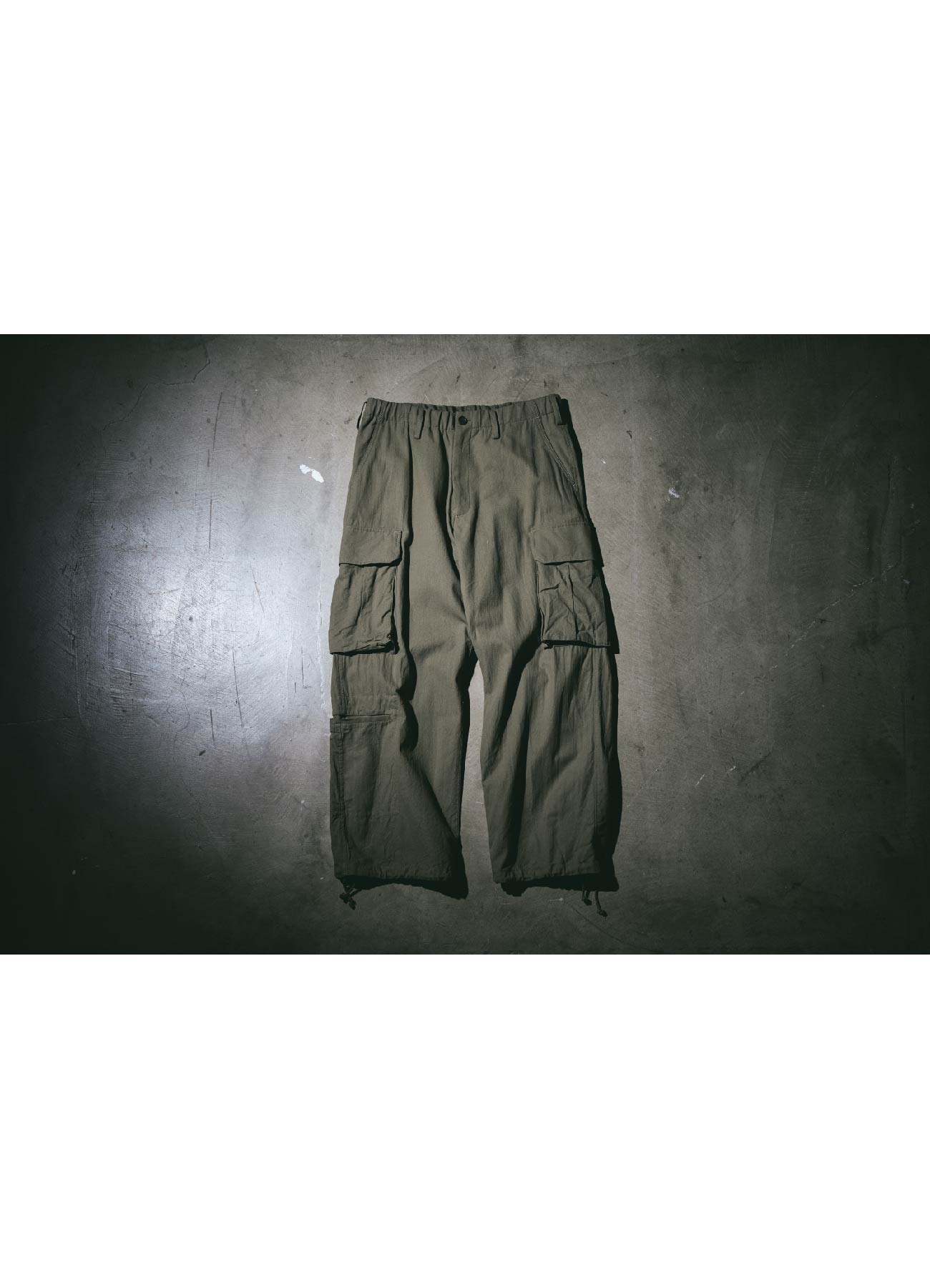 Cotton Chino Cargo Pants (Khaki)_2