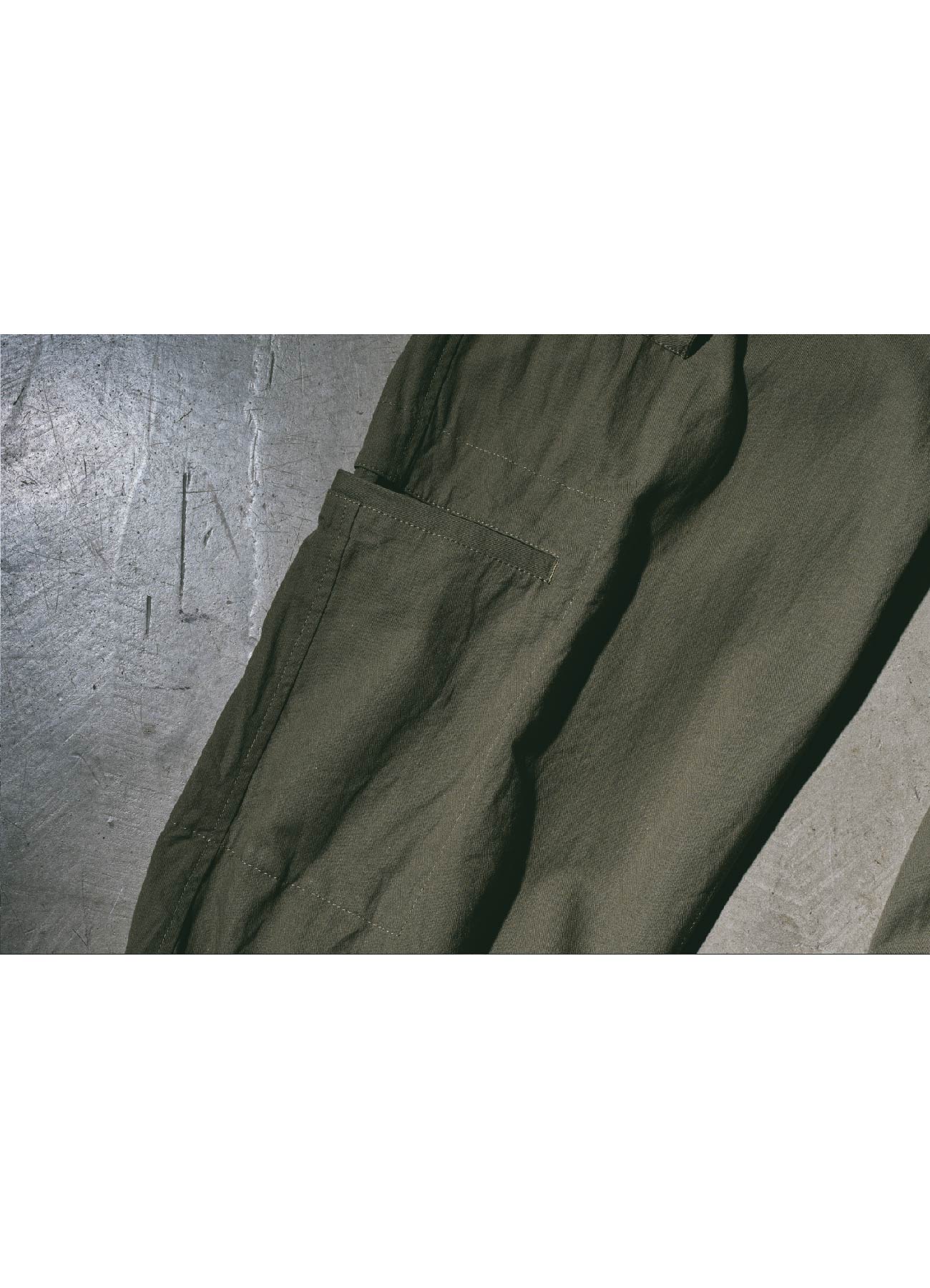 Cotton Chino Cargo Pants (Khaki)_4