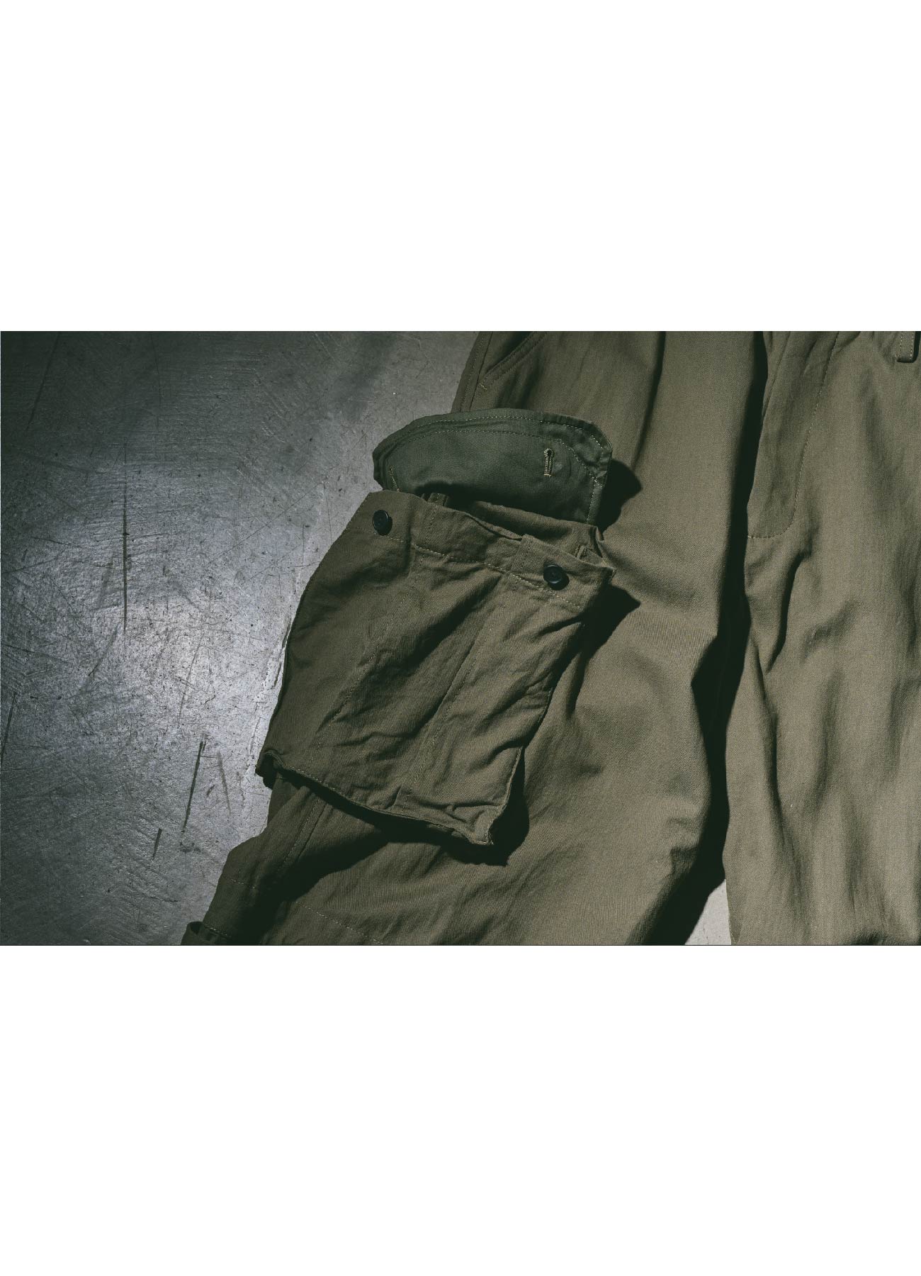 Cotton Chino Cargo Pants (Khaki)_5
