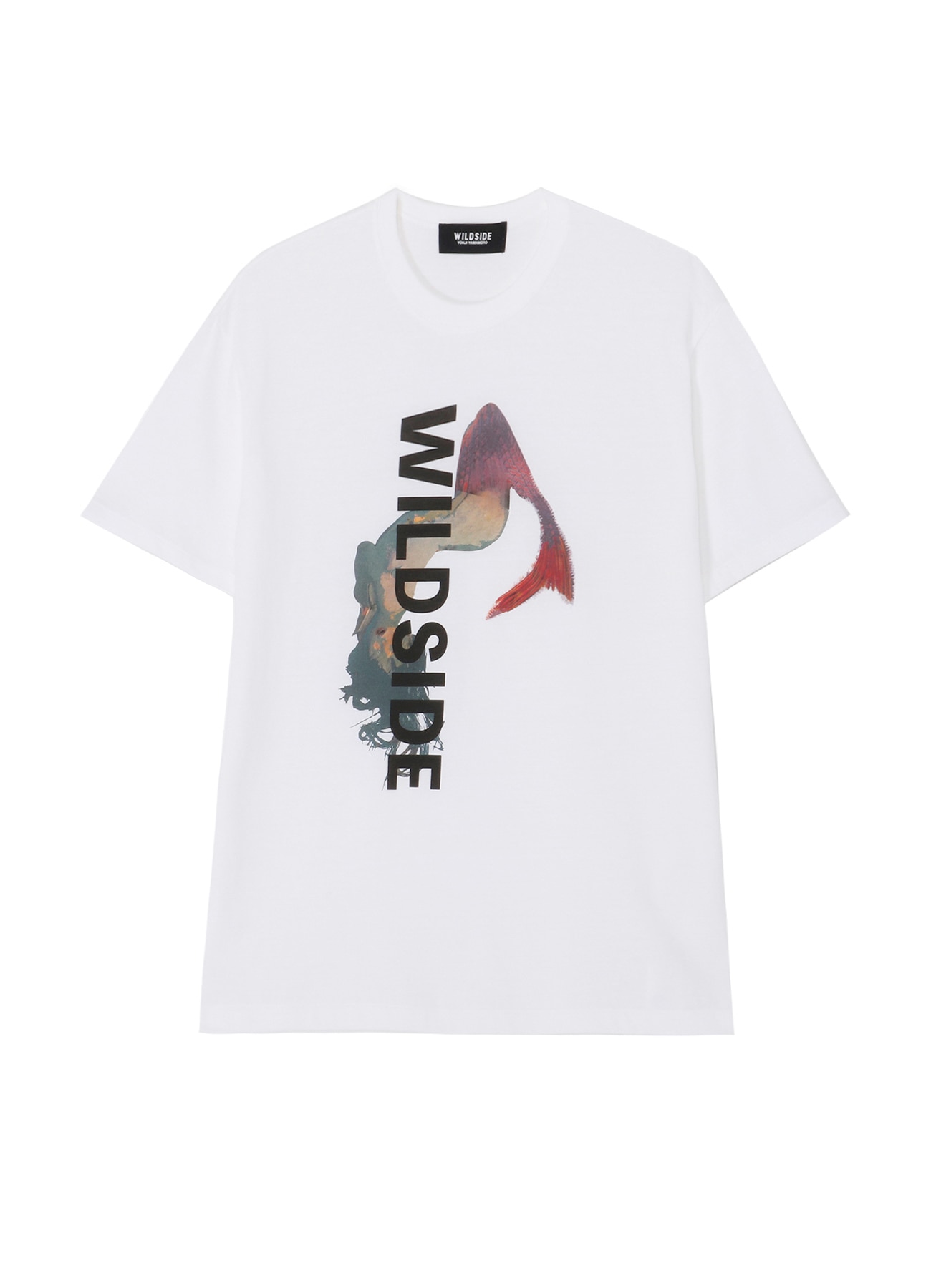 WILDSIDE YOHJI YAMAMOTO Mermaid T-Shirt WHITE Tシャツ Mermaid S/S T-Shirt(FREE SIZE White): YOHJI YAMAMOTO