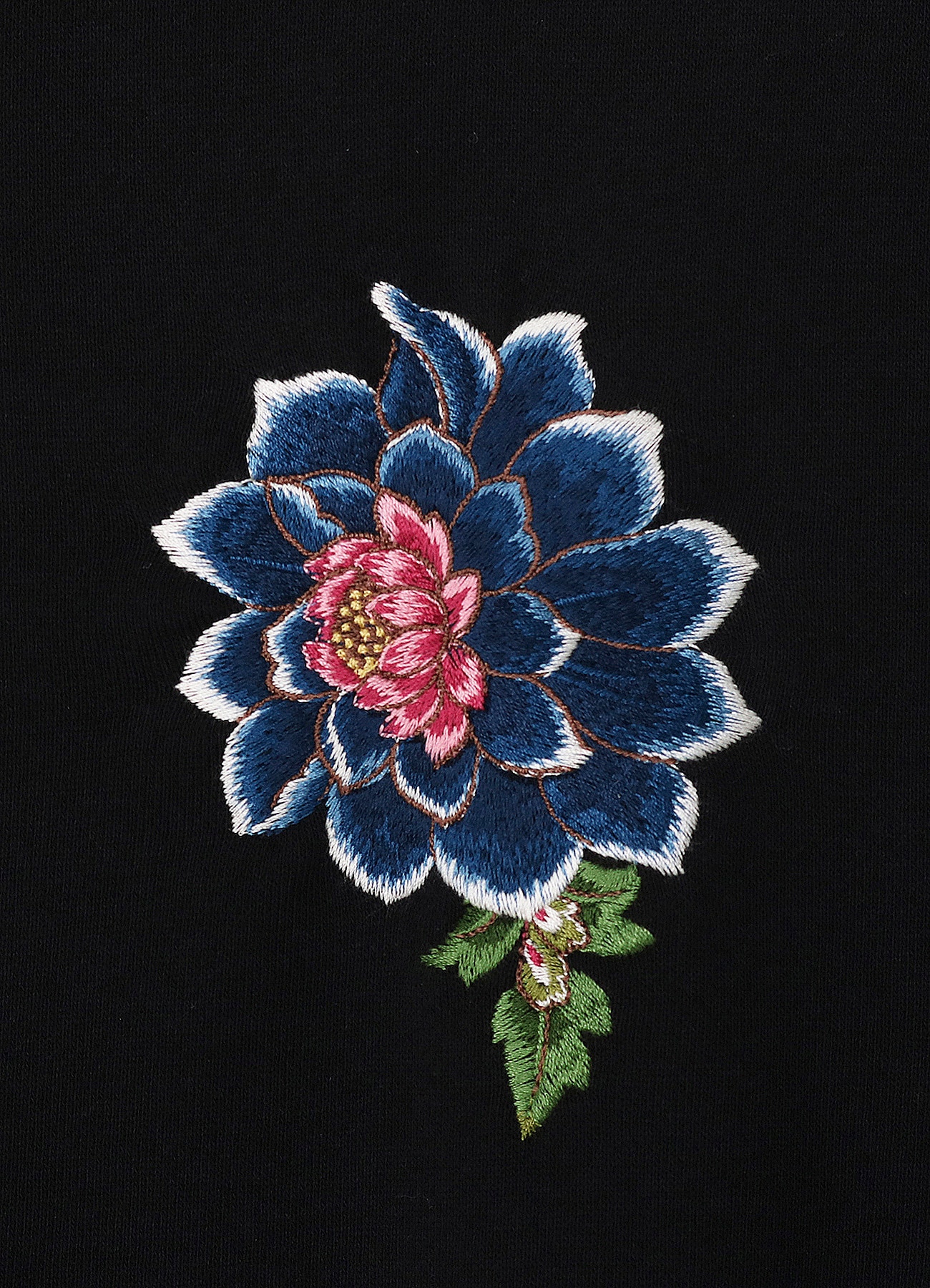 Embroidery Zip Hoodie(Camellia)_6