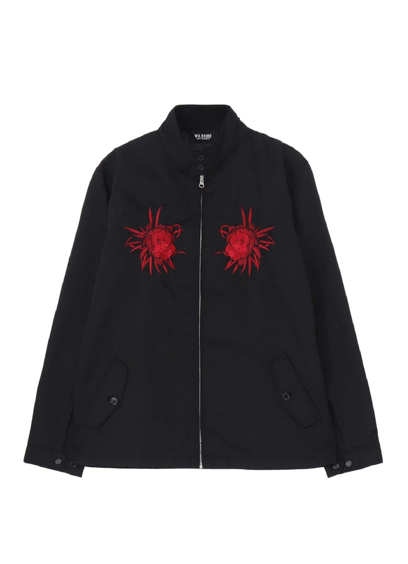 T/C Flower Embroidery Harrington Jacket(RED)