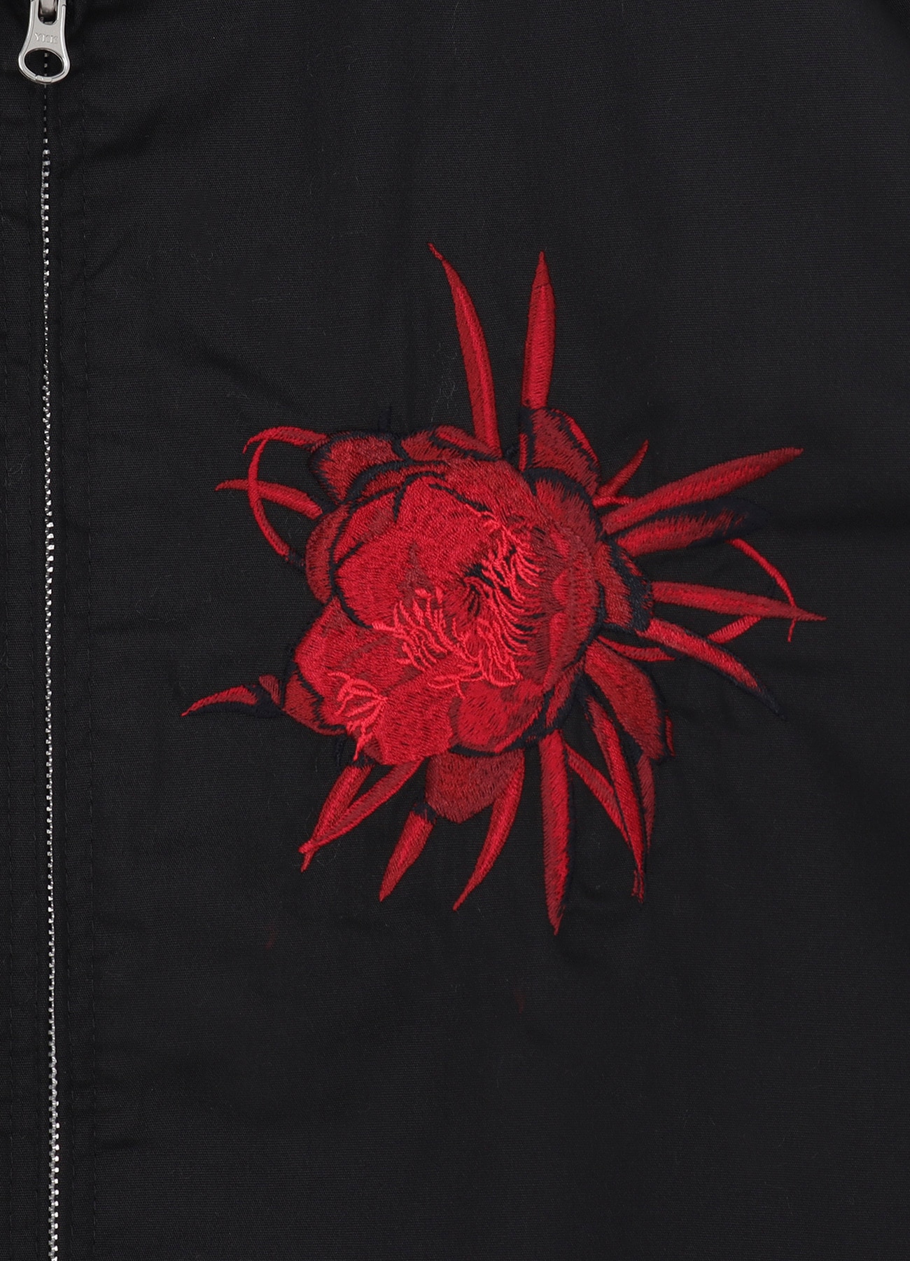 T/C Flower Embroidery Harrington Jacket(RED)(M RED): YOHJI