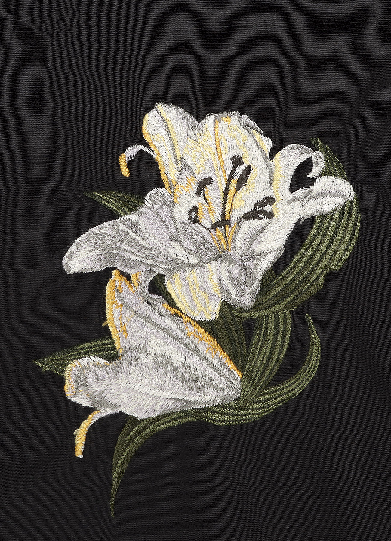Embroidery Lily Shirt(M Black): YOHJI YAMAMOTO|WILDSIDE Embroidery Lily Shirt(M Black): YOHJI YAMAMOTO|WILDSIDE