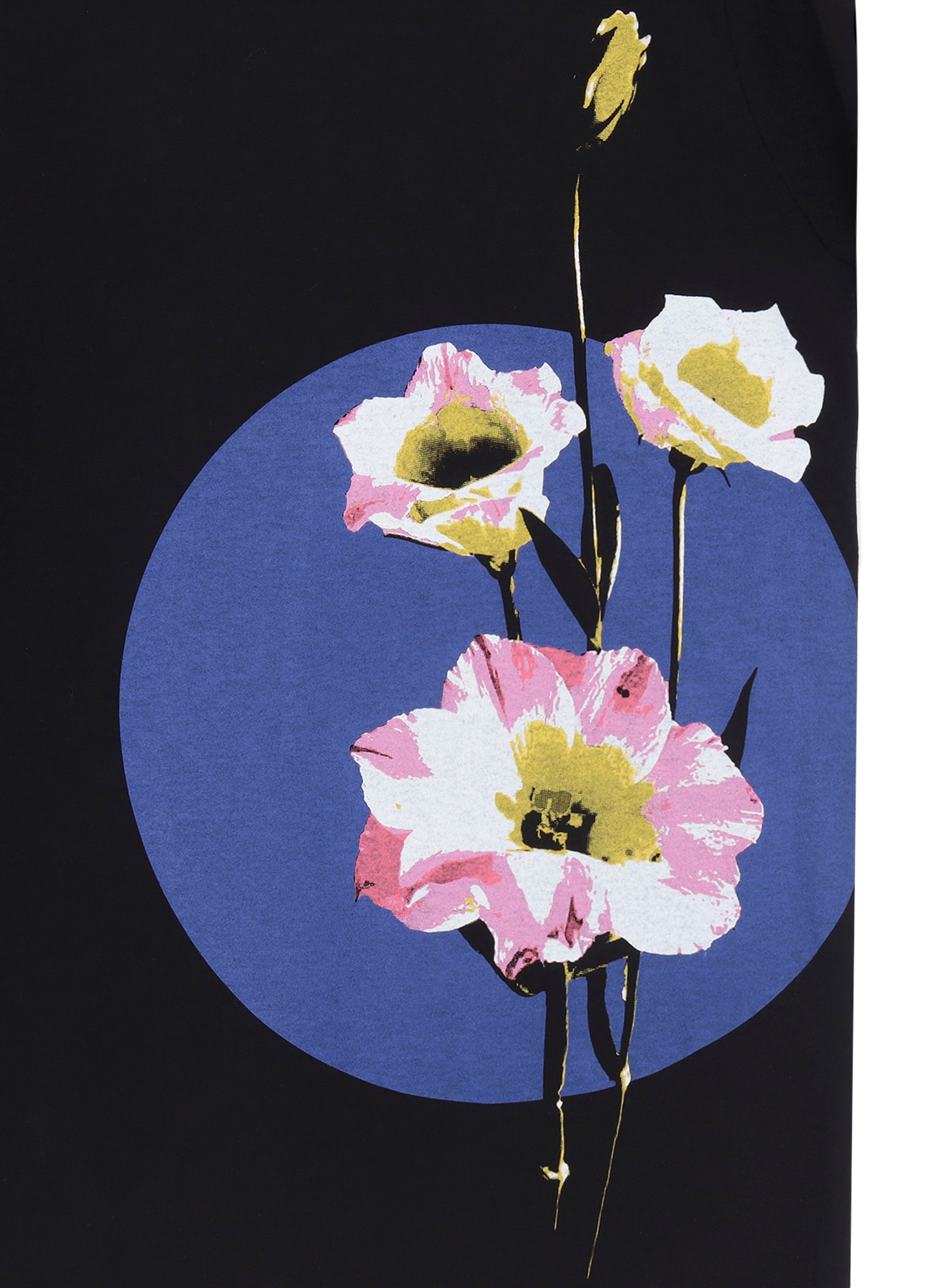 Blue Circle Flower T-shirt_6