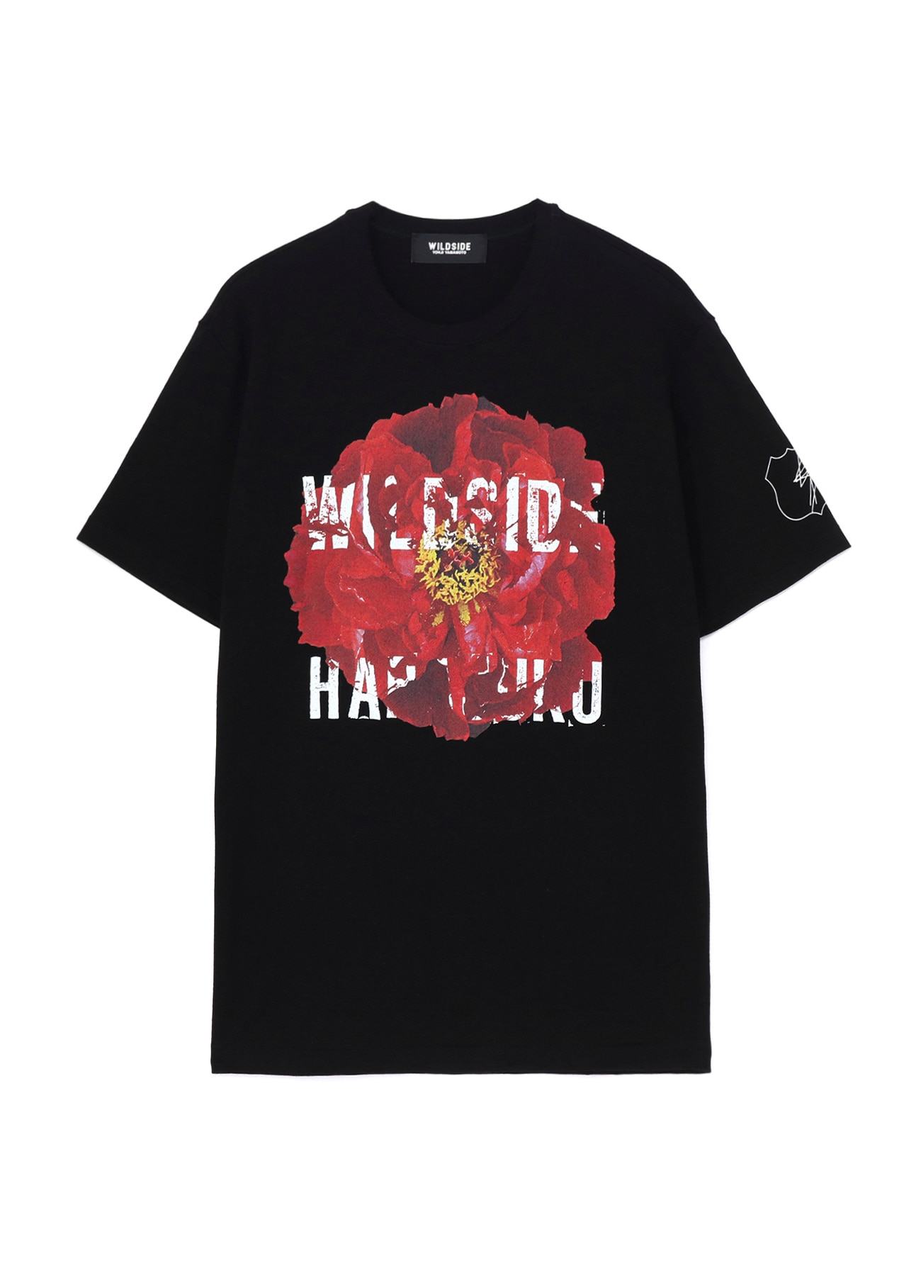 5/15 12:00(JST) release] HARAJUKU Peony SS T-shirt(M Black): YOHJI 