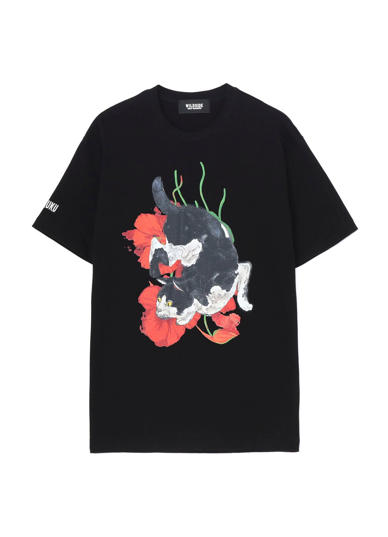 【5/15 12:00(JST) release】HARAJUKU Cat and Flower SS T-shirt