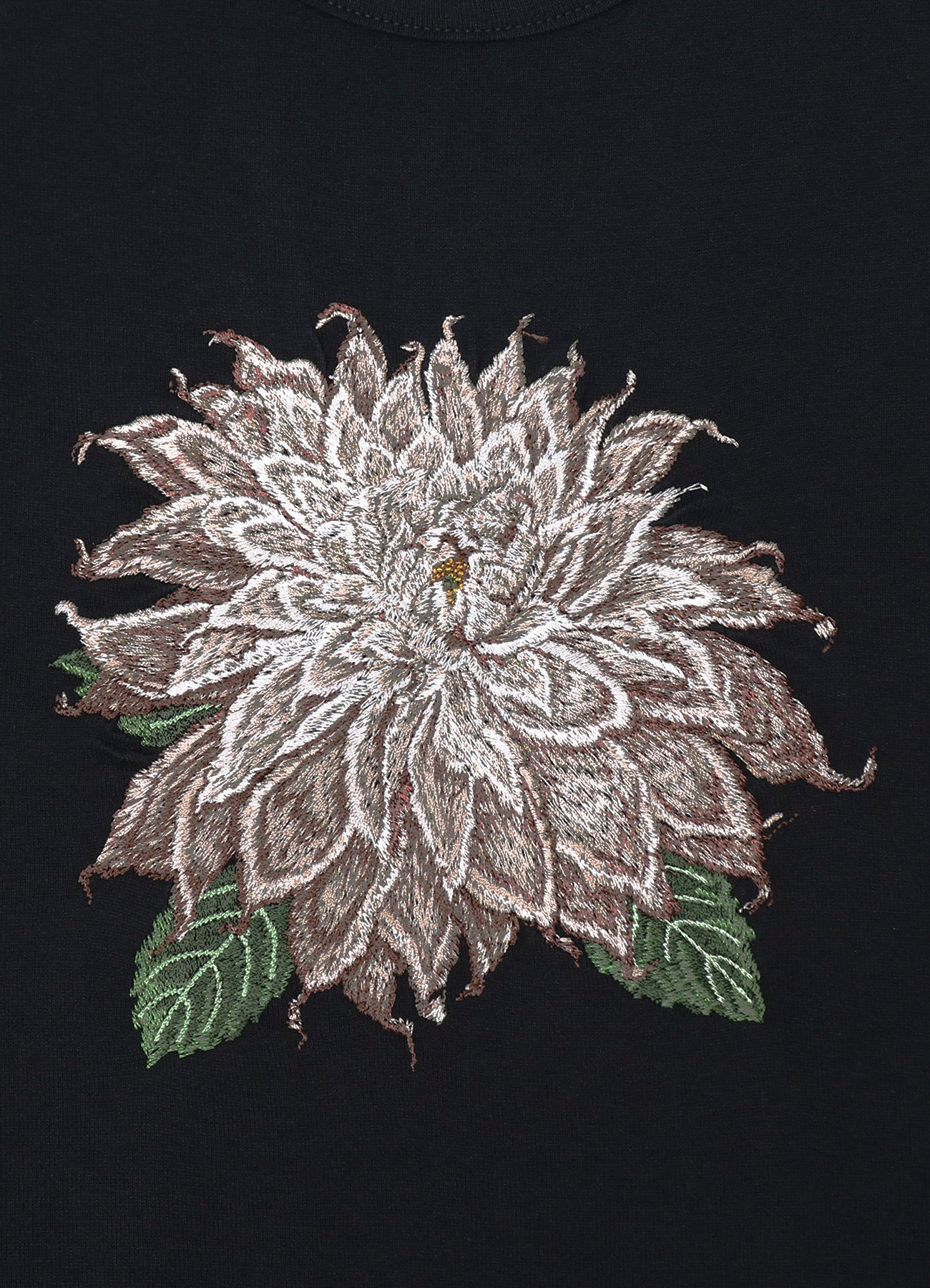 Embroidery Dahlia SS T-shirt