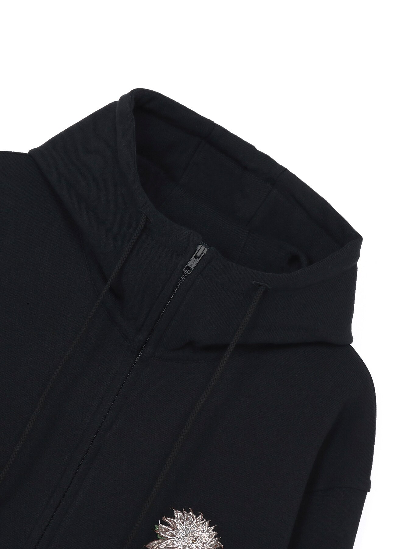 Embroidery Dahlia Zip Hoodie_3