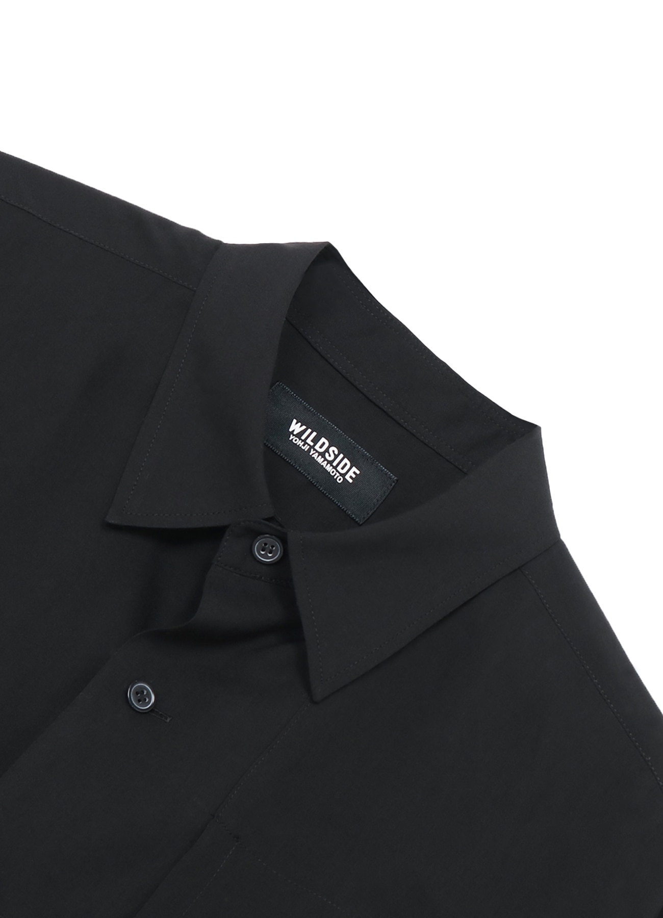 Cellulose Patch Pocket Short Sleeve Shirt(FREE SIZE BLACK): YOHJI ...