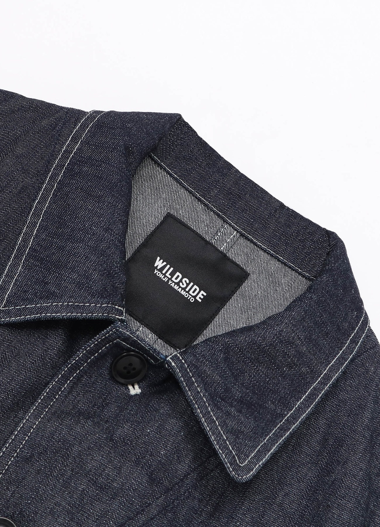 White stitch denim outlet jacket