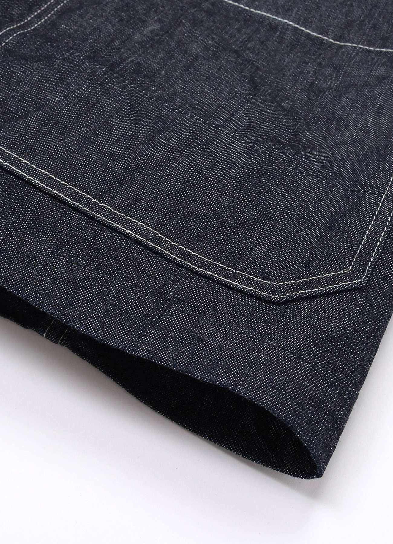 10oz Denim Shirt Jacket with White Stitching(XS INDIGO): YOHJI 