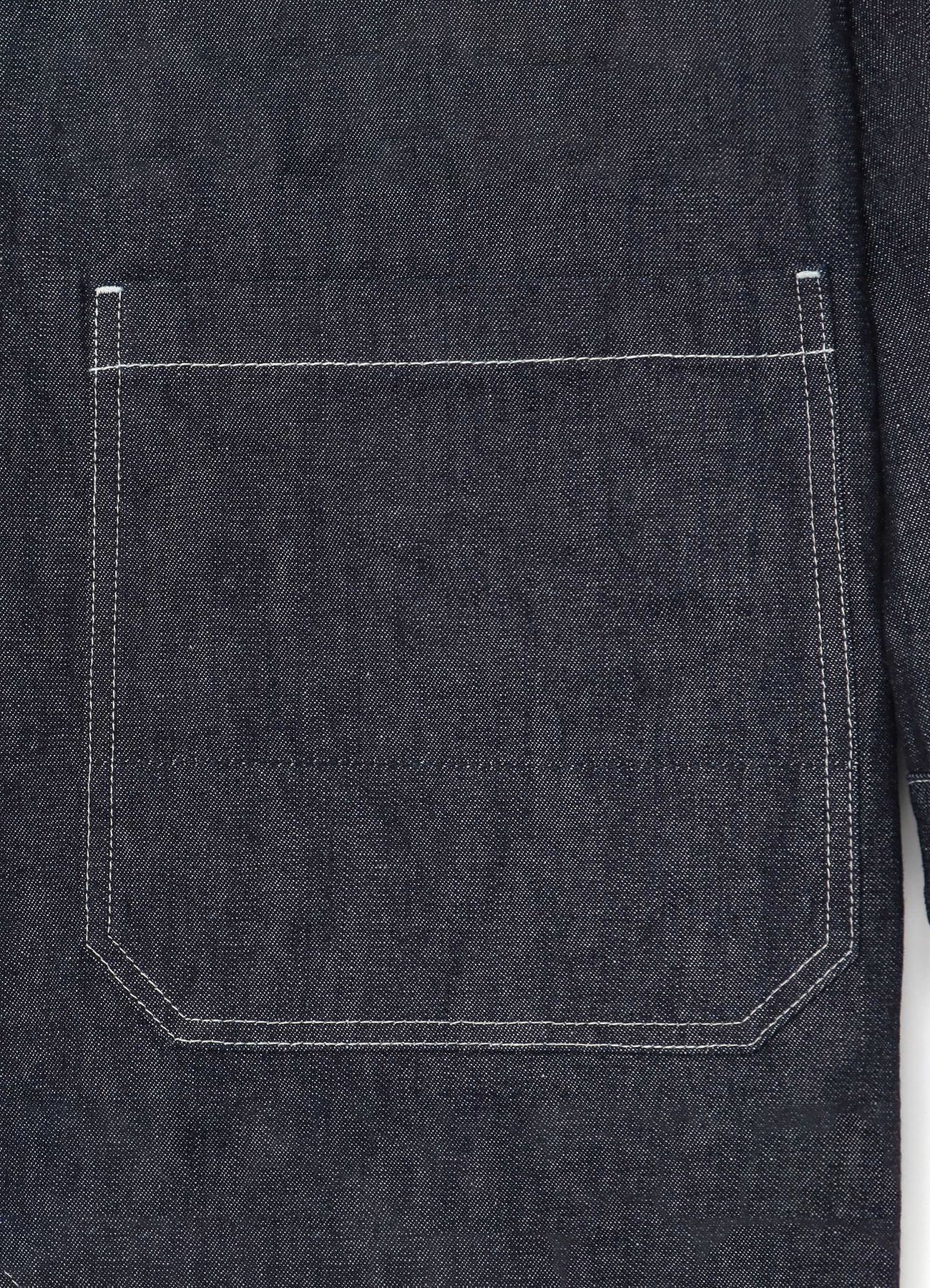 10oz Denim Shirt Jacket with White Stitching