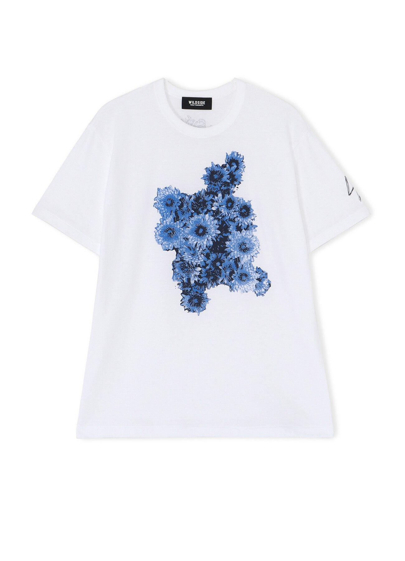 Flower T-shirt(FREE SIZE WHITE): YOHJI YAMAMOTO｜WILDSIDE YOHJI YAMAMOTO  [Official